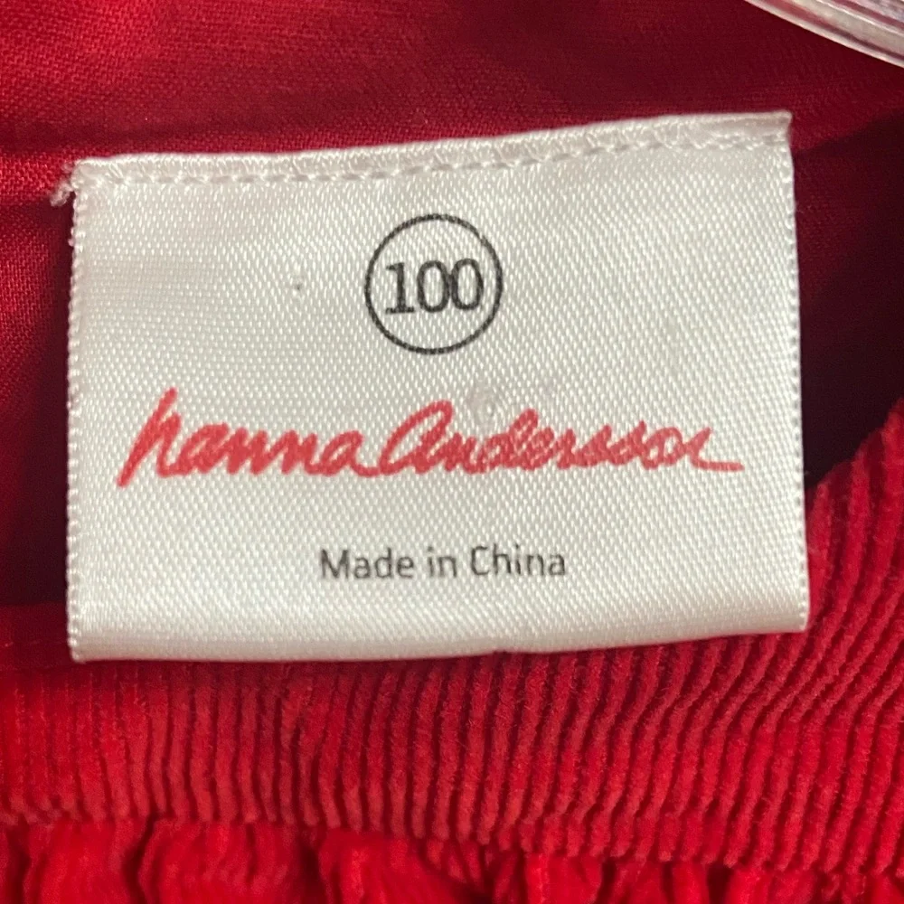 Hanna Andersson Girls Corduroy Ruffle Dress, Size 100 (Size 4)